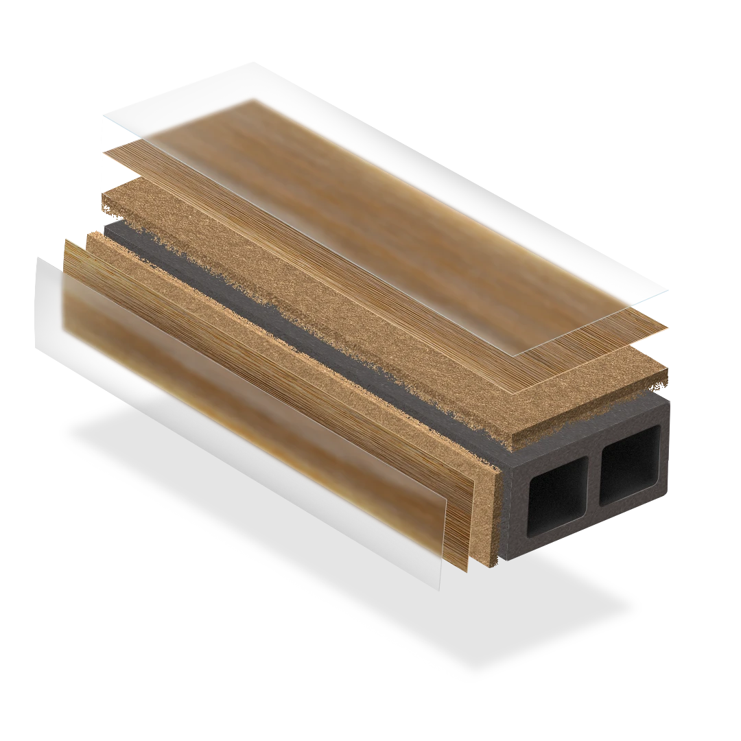 Layer diagram of WPC eco-friendly wood