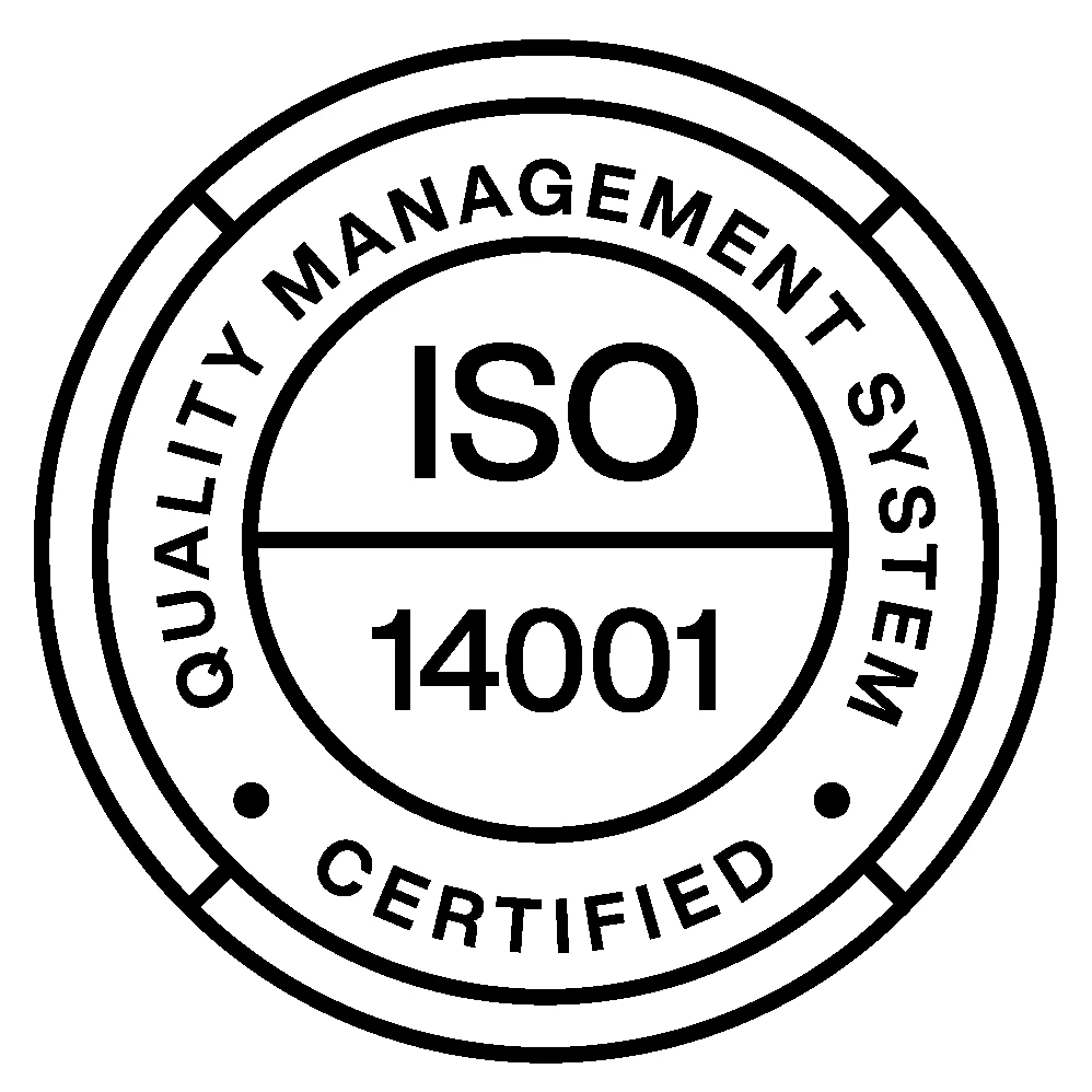 ISO 14001 seal — Environmental Management System Certified
